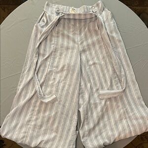 Striped Wide-Leg Pants